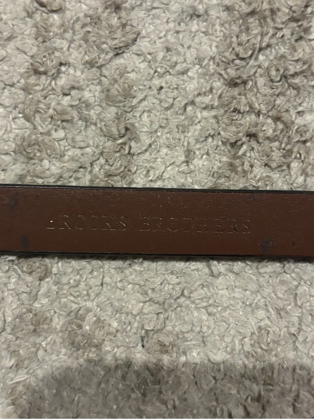 Brooks Brothers Brown Leather Skinny Belt